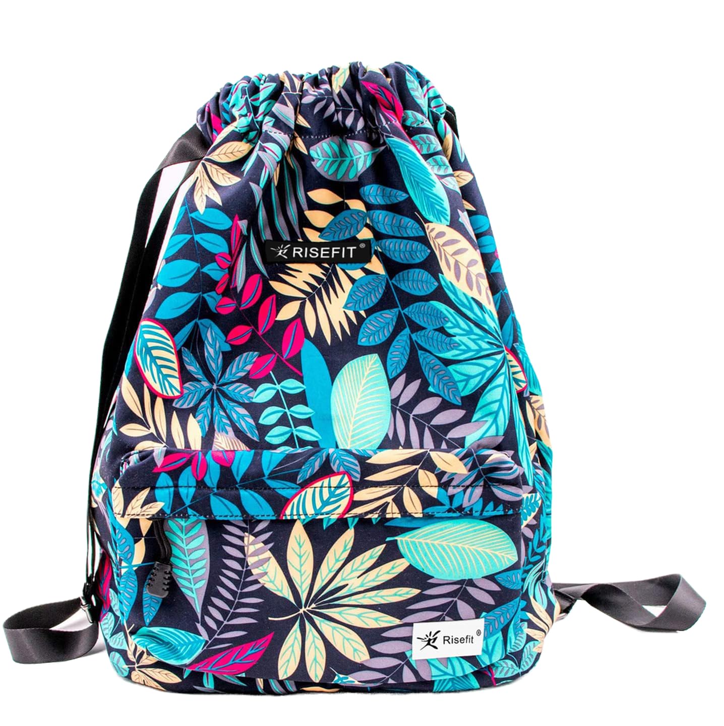 Risefit Waterproof Drawstring Bags, Print Gym Bags Sports Backpacks for School PE Bags for Boys Girls Men Women