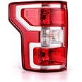 OKLPF rear brake tail light compatible with 2018 2019 2020 ford f150 replacement JL3Z-13405-H,replacement red taillight assembly,included bulbs and harness,left driver side