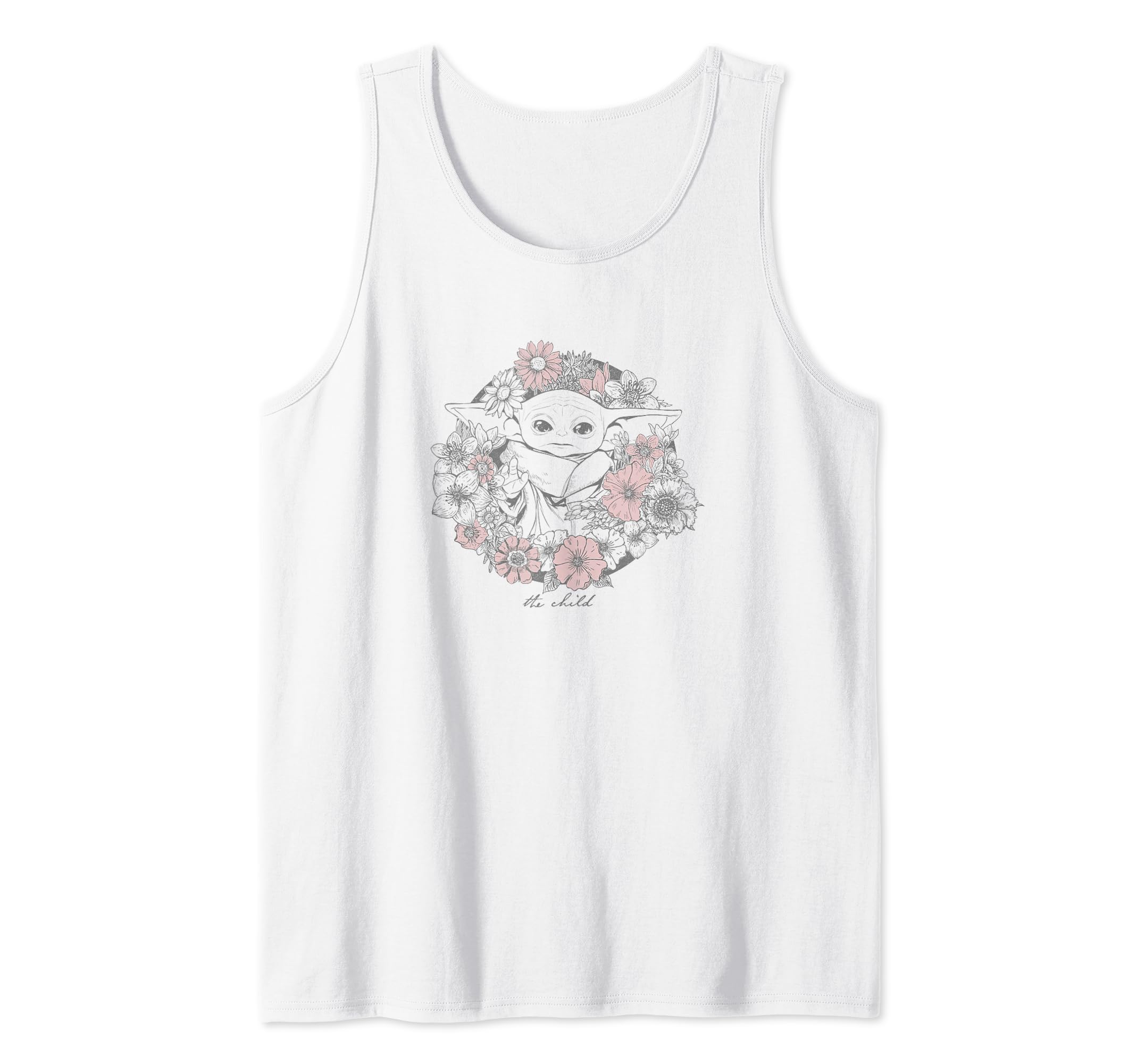 Star Wars: The Mandalorian Grogu The Child Floral Wreath Tank Top