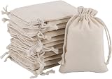 Kuou 12Pcs Burlap Bags 12x17cm Drawstring Jute Gift Bags Reusable view 1