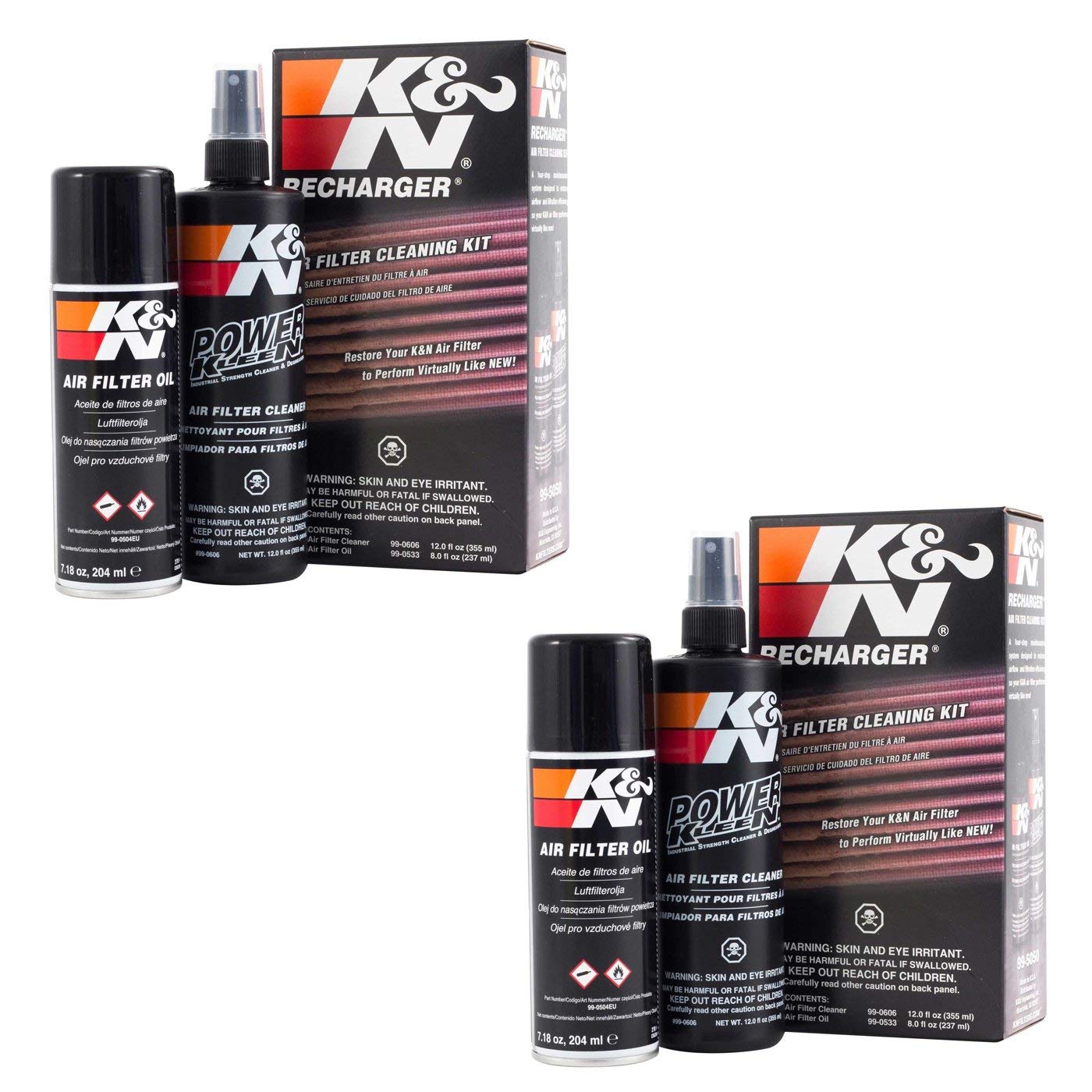 2 x K & N Recharger Air Filter Cleaning Kit Aerosol Oil Amazon.co.uk