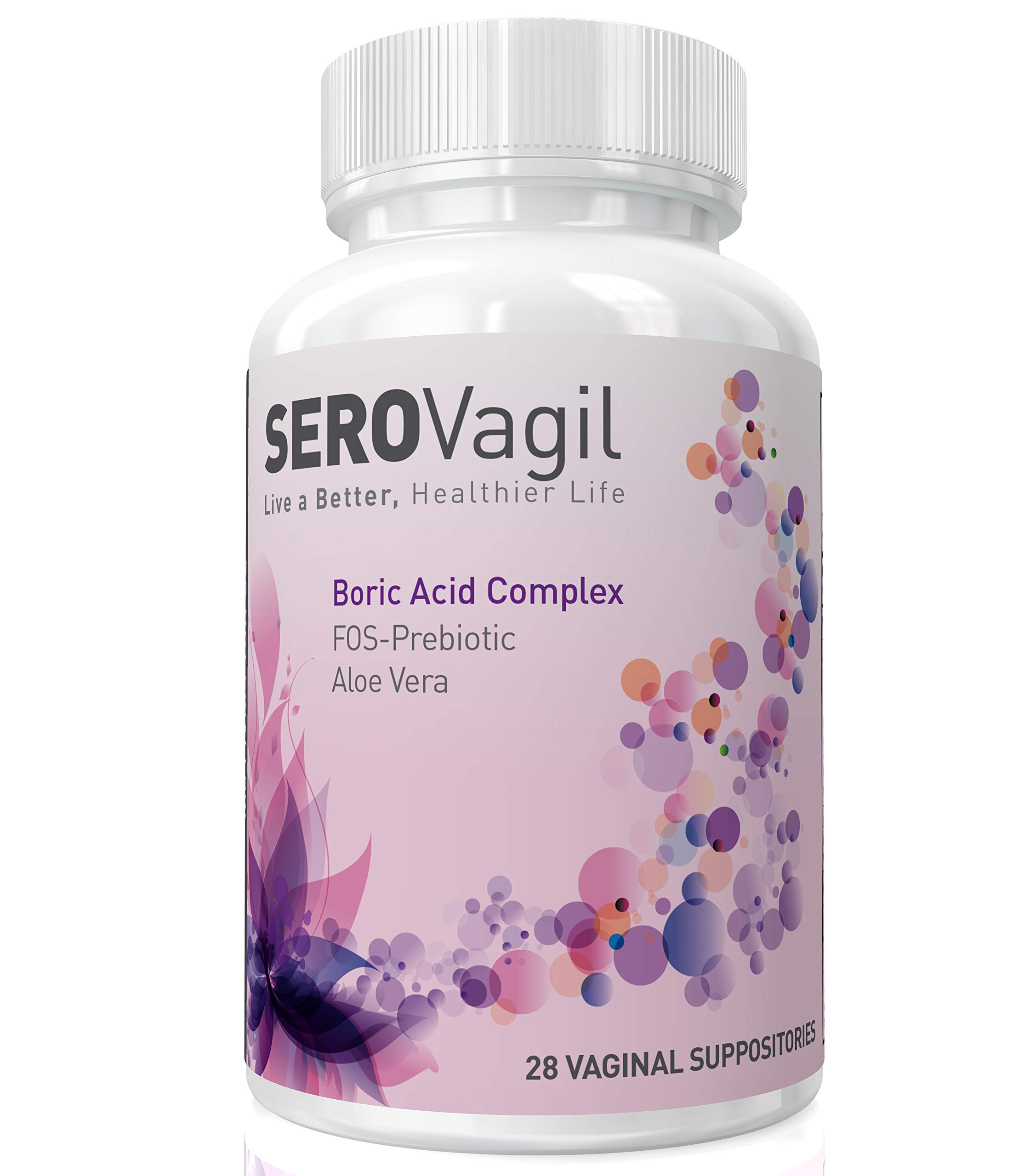 SEROVERA Serovagil Boric Acid Vaginal Suppositories with Prebiotic and