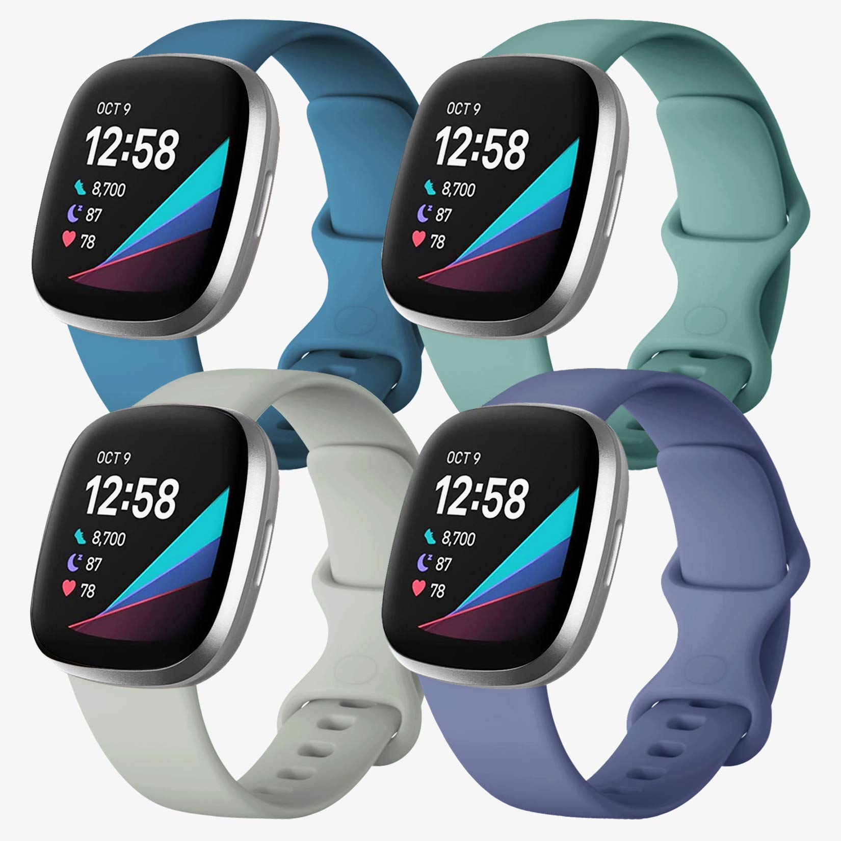Maledan Pack Bands Compatible With Fitbit Sense Fitbit Versa