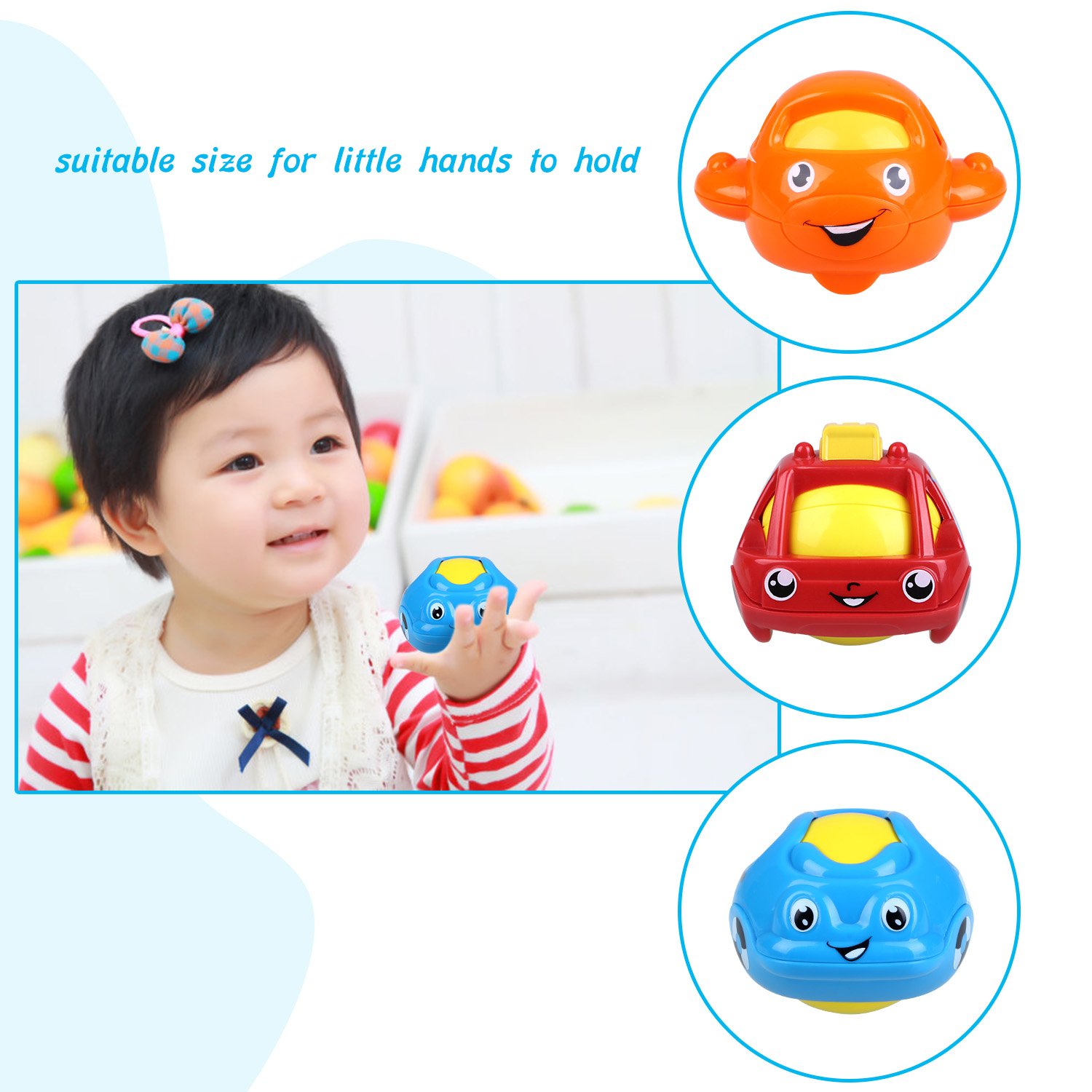 Peradix Children\'s Safe Water Toys 3 Pcs Floating Bath Toy, Fun Pool Game - Multi-coloured (Car)