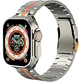 SEURE Titanium Band Compatible with Apple Watch Ultra 3 2 1 Band 49mm 46mm 45mm 44mm 42mm For Men,Luxury Wristbands Lightweight Strap for iWatch Series 11 10 9 8 7 6 5 4 SE