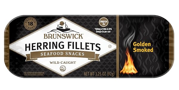 BRUNSWICK GOLDEN SMOKED HERRING FILLETS, 3.25 OZ CAN...