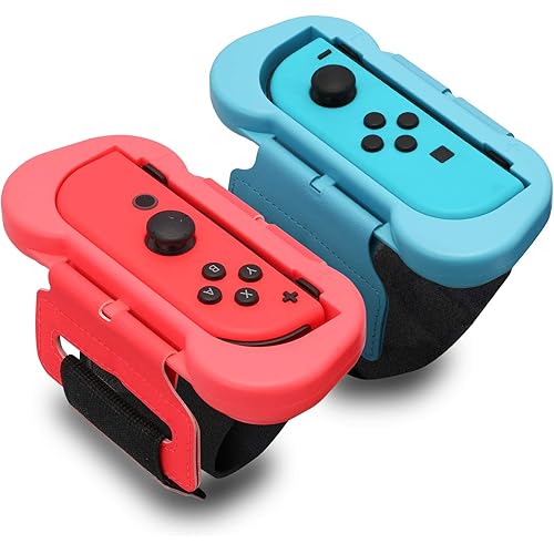 Wrist Band for Just Dance 2020 - Switch Standard Edition - 2 Packs (Fit for 4.72-7.5 inches Wrist Circumference) - Blue and Red