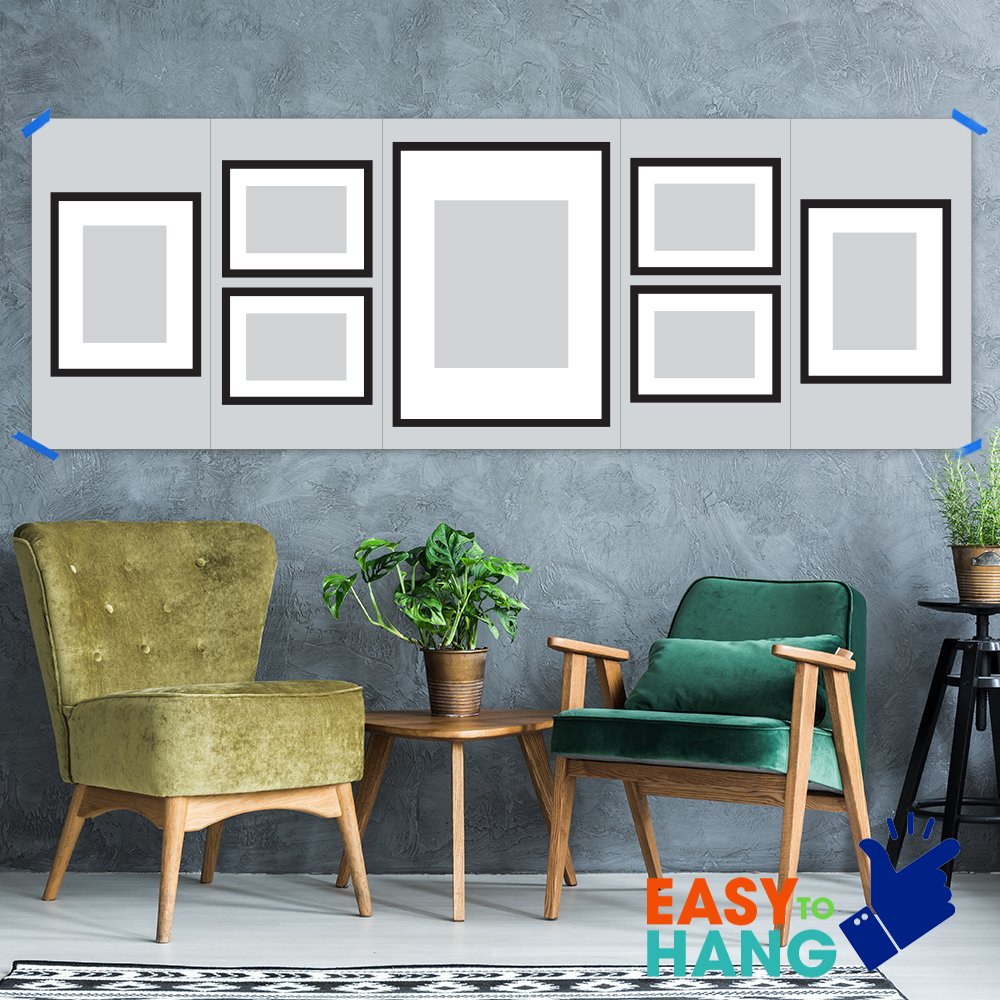 Gallery Perfect 7 Piece Black Photo Frame Wall Gallery Kit with