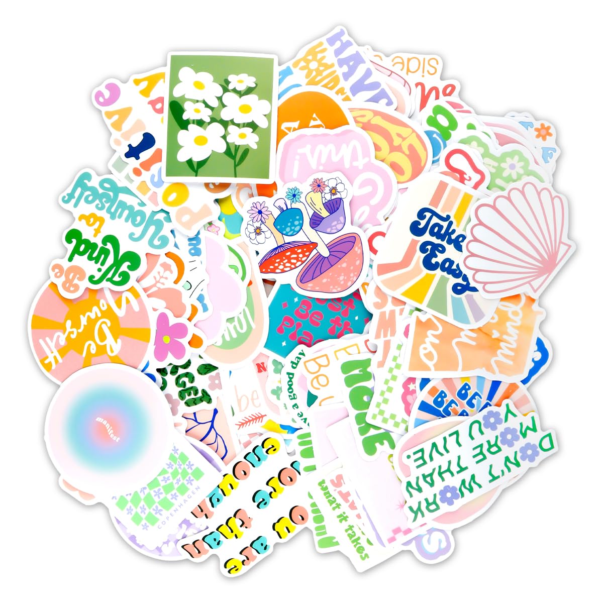 Thyonta 100 Pcs Inspiring Pink Quote Stickers Motivational DIY Waterproof for Notebooks Luggage Phone Cases Laptop Bumper Water Bottles