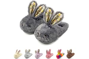 XINLANLIN Toddler Slippers Girls Boys Bunny Slippers, Cute Soft Plush Anti-Slip House Kids Girls Slippers Rabbit Warm Winter Slippers for Indoor Outdoor