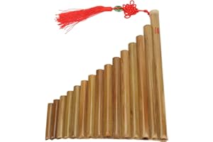 Generic Pan Flute 15 Pipes G Key Chinese Traditional Woodwind Instrument for Beginners and Students, Environmental Friendly M