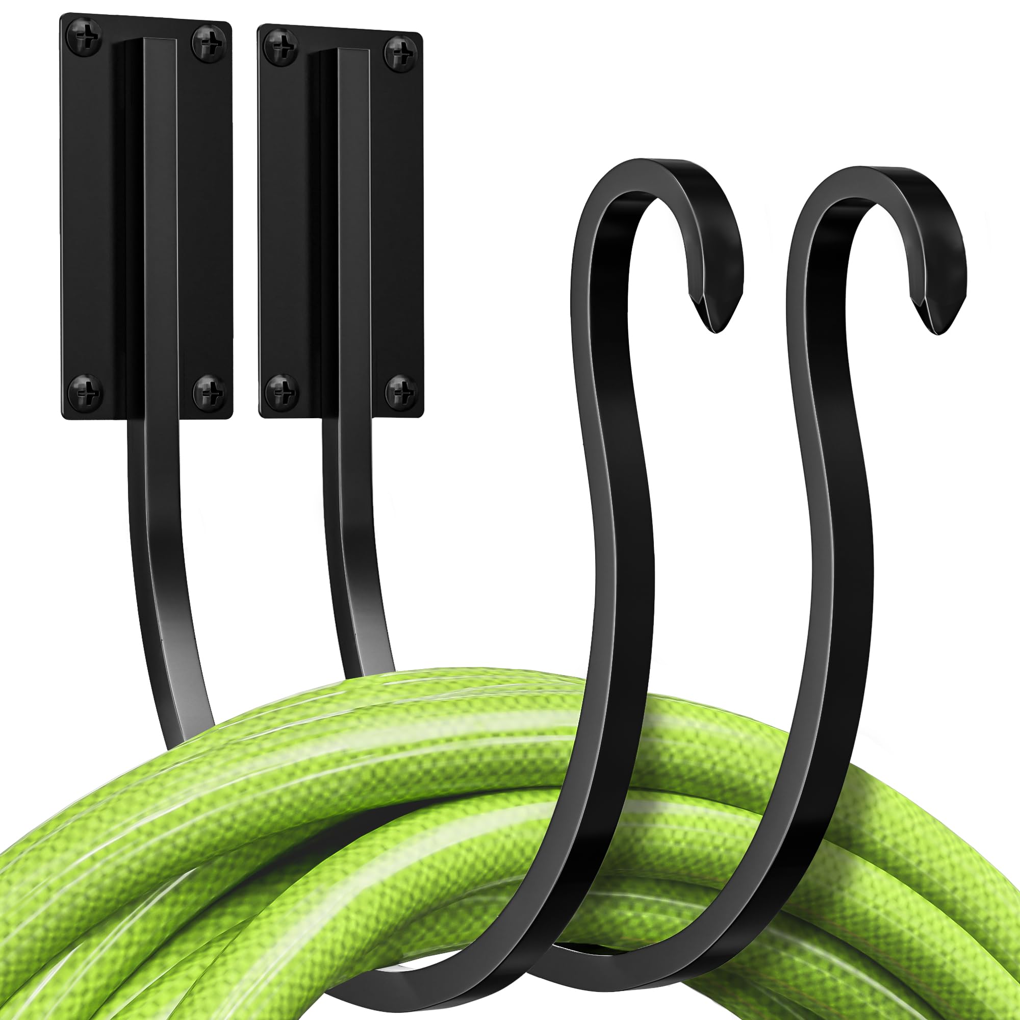 Photo 1 of Chinpakden Wall Mount Garden Hose Holder - Aluminum Water Hose Holder, Heavy Duty Hose Hanger Hose Hook for Garden Garage, Large Saver.