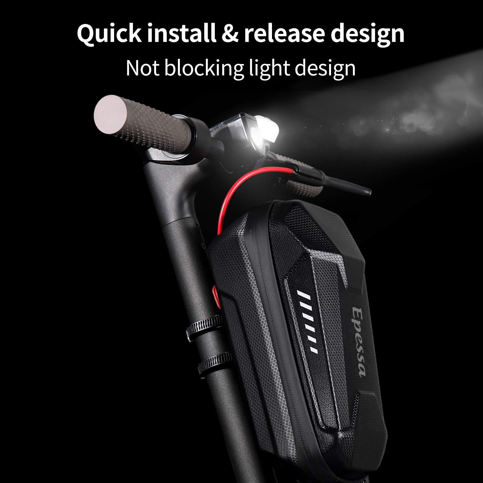 Universal Scooter Bag, Scooter Storage Bag, Scooter Handlebar Bag, Compatible with Scooters, Bikes, Segway Ninebot and NIU, for Carrying Charger Tools Repair Tools(2L)