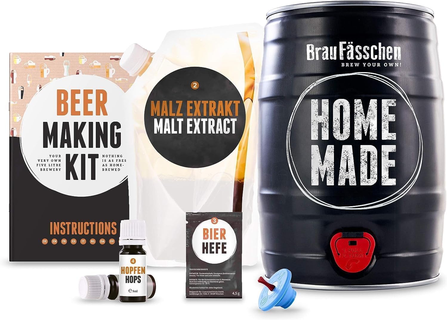 braufaesschen |Bierbrauset zum selber brauen | Pils im 5 Liter Fass | In 7 Tagen fertig | Geschenk für Männer, Freund oder Vater | Biergeschenk 2