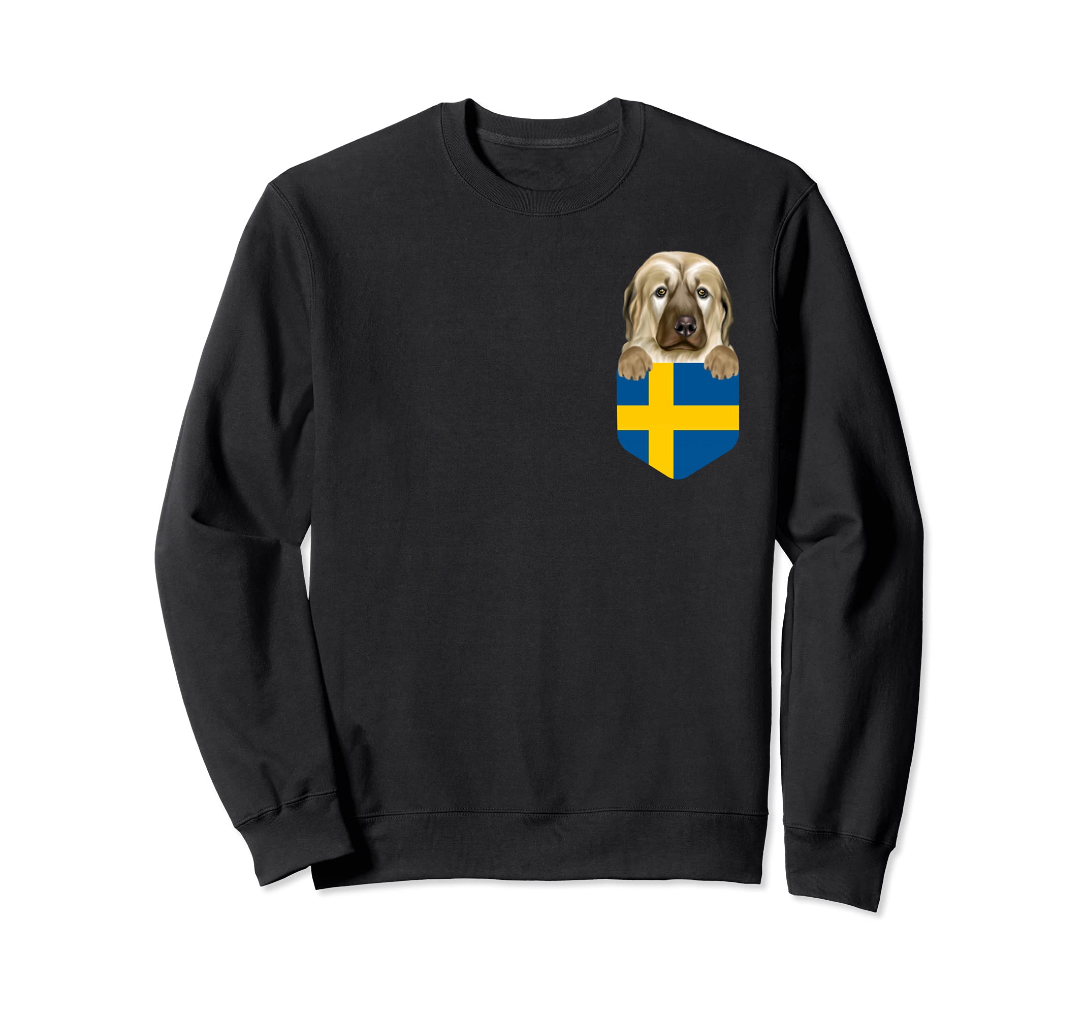 Sweden Flag Anatolian Shepherd Dog Dog In Pocket Sweatshirt