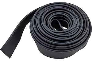 Speedway Motors Universal Fender Welting Body Gasket, 25 ft. Roll, 3/16" Bead, 1" Flange, Black Crush Grain Vinyl, Paintable When Prepped, Easy Installation