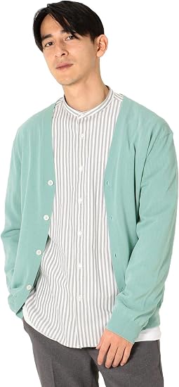 Amazon Co Jp シップスエニィ メンズ カーディガン アイスコットン クール メンズ 服 ファッション小物