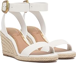 Vince Camuto Women's Felia Wedge Sandal, Bianco, 9