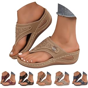 Godalithic Orthopedic Sandals for Women 2026 Dressy Casual Summer Arch Support Flip Flops Comfortable Beach Vacation Sandals