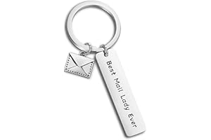 ENSIANTH Mail Carrier Keychain Thank You Gift For Postal Worker Best Mail Lady Gift Letter Charm Keychain
