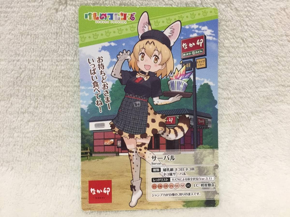 Amazon Co Jp けものフレンズ なか卯 コラボ キャンペーン オリジナル イラスト カード 第１弾 ポイント使用済み サーバル けもフレ ホビー 通販
