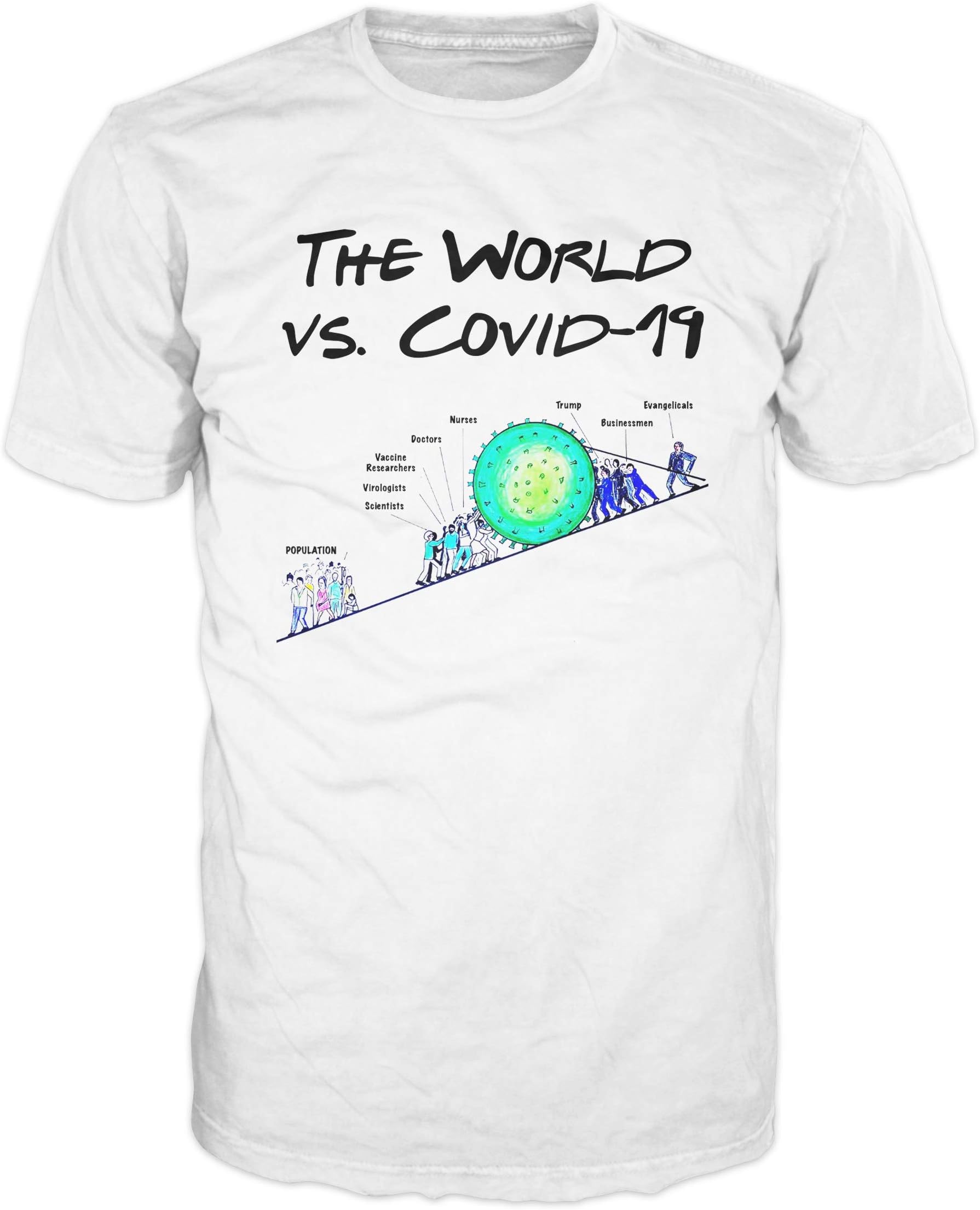 The World vs Virus Fight Virus Cartoon T-Shirt