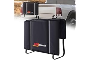 MNJ MOTOR Tailgate Bike Pad, Pickup Truck Tailgate Cover Transport for Mountain Bike Truck Tailgate Protection Pad with Reflective Strips Tool Pocket 2 Bike