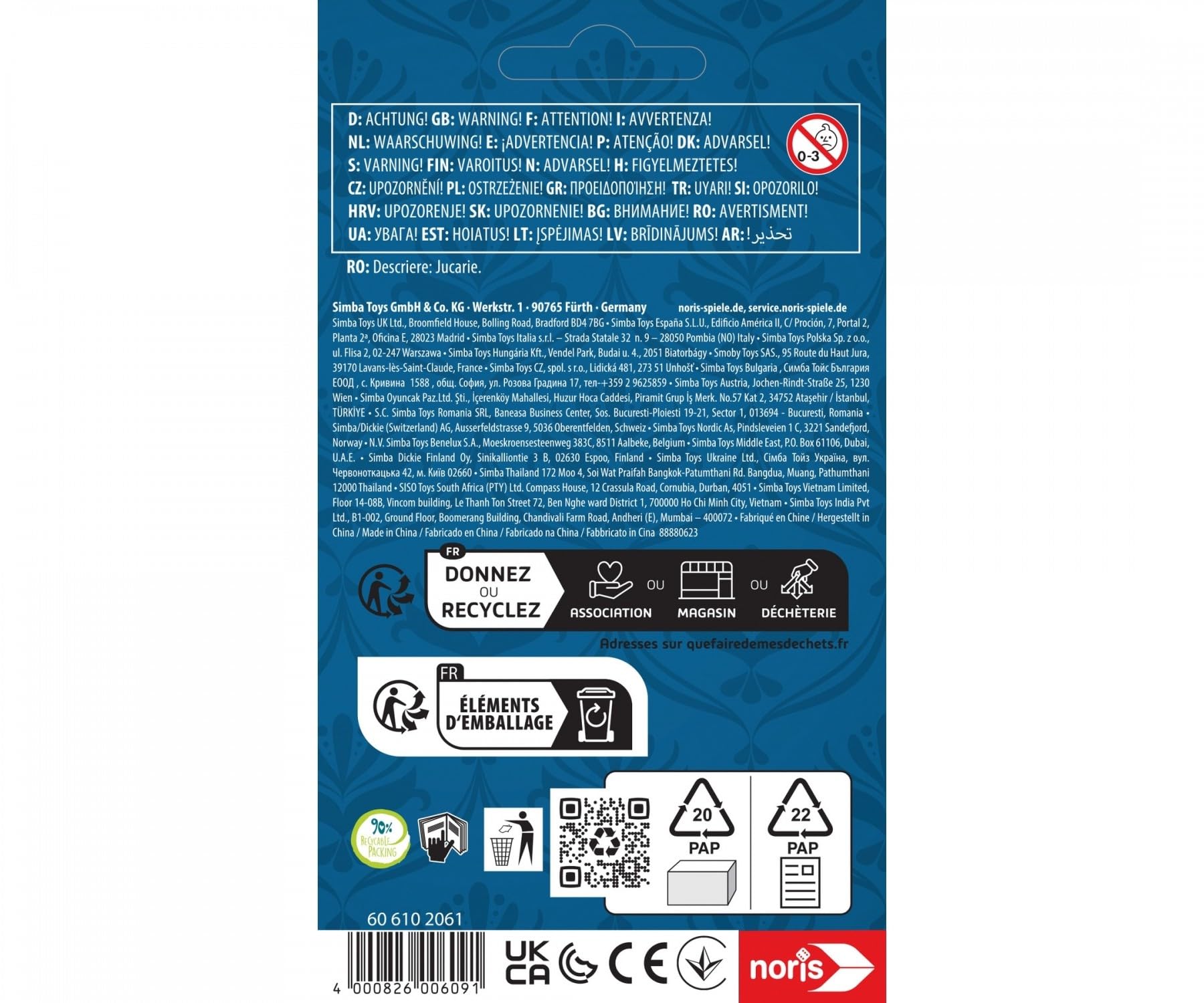 noris Spieleklassiker 4-er Reihe – Strategiespiel für unterwegs, beliebter Klassiker im Reiseformat, vertikales Steckspiel für Zwei Spieler, Denkspiel für Kinder, Logikspiel, ab 4 Jahren 5