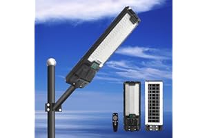 BINGLUX 1200W Solar Street Lights Outdoor,150,000LM Solar Parking Lot Lights,5500K Dusk to Dawn Solar Light for Outside Commercial with Remote Control, Commercial Solar Flood Light for Area Lighting Yard