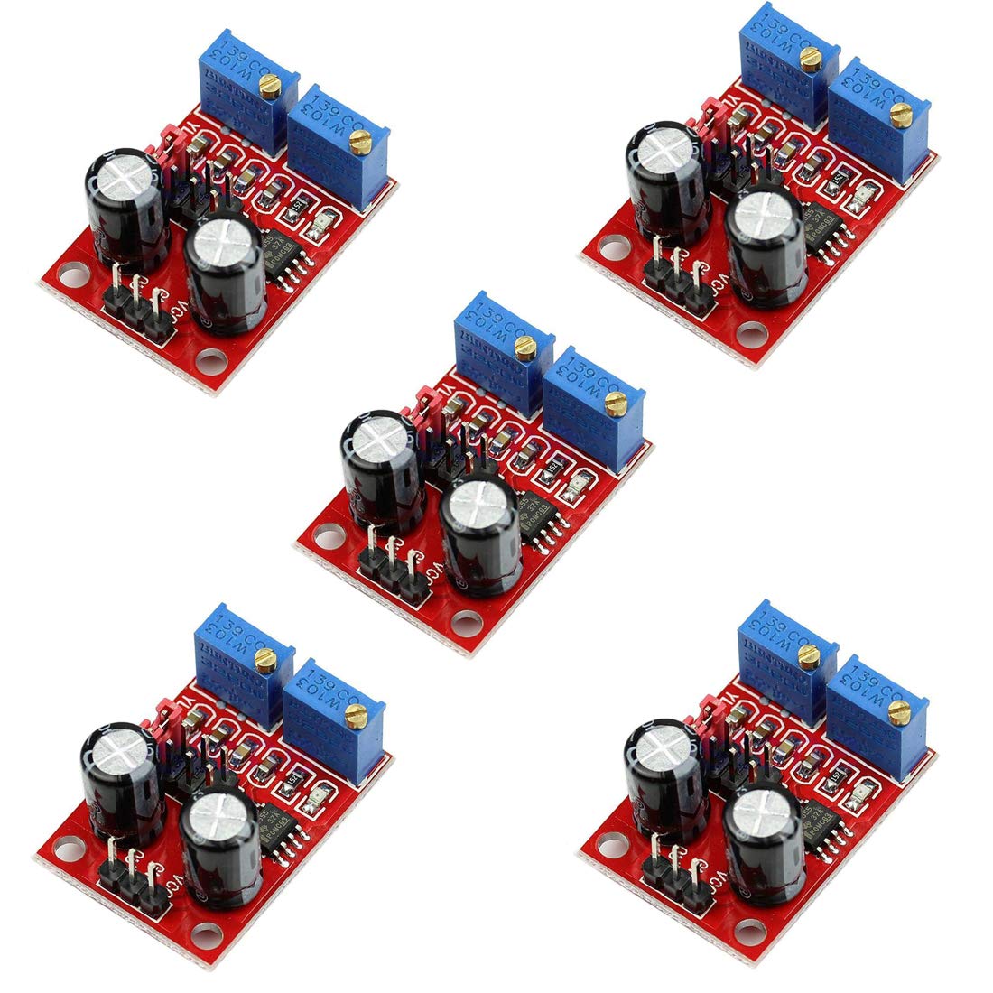 Hailege 5pcs NE555 Pulse Frequency Square Wave Rectangular Wave Signal Generator Signal Generator Module Stepper Motor Driver DC 5V-15V Powered