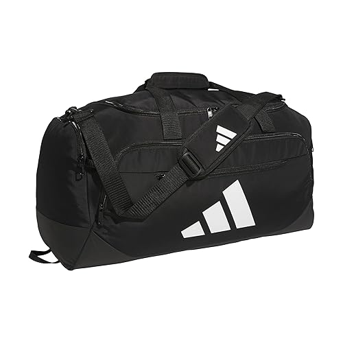 adidas Defender 5.0 Duffel, Durable Travel Gym Sports Bag for Men and Women, Black, Medium (59L)