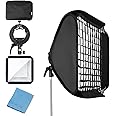 Godox 32x32inch 80x80cm Grid Strip Softbox with S2 S-Type Speedlite Bracket Bowens Mount for Godox V1 Series, AD200Pro, AD200, AD400Pro, V860II, TT350 Series Flash Speedlites