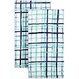 Fiesta Watercolor Plaid Kitchen Towel Set, 16"x28", Multi-Colored