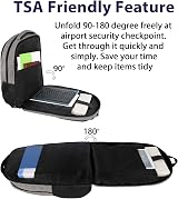 MATEIN 17 Inch Laptop Backpack Water Resistant Anti Theft TSA USB Port Grey view 2