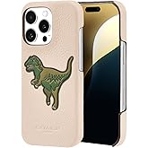 Coach Genuine Debossed Pebbled Leather Slim Wrap iPhone 16 Pro Case - Designer Phone Case - Ivory Rexy