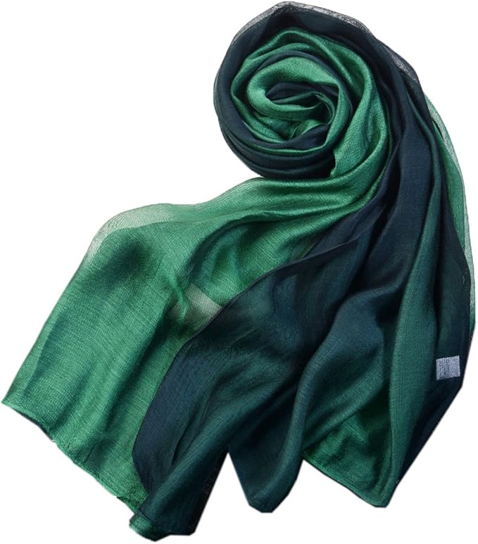 SNUG STAR Cotton Silk Scarf Elegant Soft Wraps Color Shade Scarves for