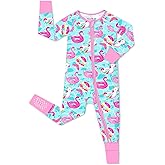 babee Reshinee Viscose Derived from Bamboo Baby Footie Pajamas Convertible Newborn Sleeper for Baby Girl Zipper Onesie 0-24M
