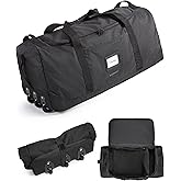 BAGSMART 83L Foldable Travel Bag, Large Duffle Bag Luggage for Travel | Foldable for Storage, 3-Wheels Rolling Duffel, Luggage Bag for road trips, summer camps, baseball gear bag college move-in