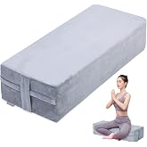 GOFORIT Yoga Bolster Pillow for Meditation and Support，Rectangular Meditation Pillow for Restorative Yoga，26.5"X9.5" X6"