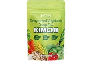 JAYUSS Ramen Toppings Dehydrated Kimchi Vegetable Flakes, Dehydrated Vegetable Toppings for Ramen Noodles, All Natural, Gluten Free, Non-Gmo, Miso Soup, Vegetables Soup 8 Oz