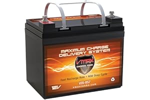 VMAXTANKS VMAX857 AGM Battery 12 Volt 35AH Marine Deep Cycle HI Performance Battery ideal for boats and 18-35lb minn kota, minnkota, cobra, sevylor and other trolling motor (12V 35AH, GROUP U1)