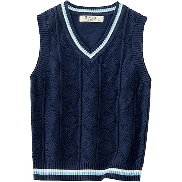 学校行事にも　bow.a WOOL VEST ネイビー Amazon.com: Miaeowve Kids Boys Girls Unisex Sleeveless