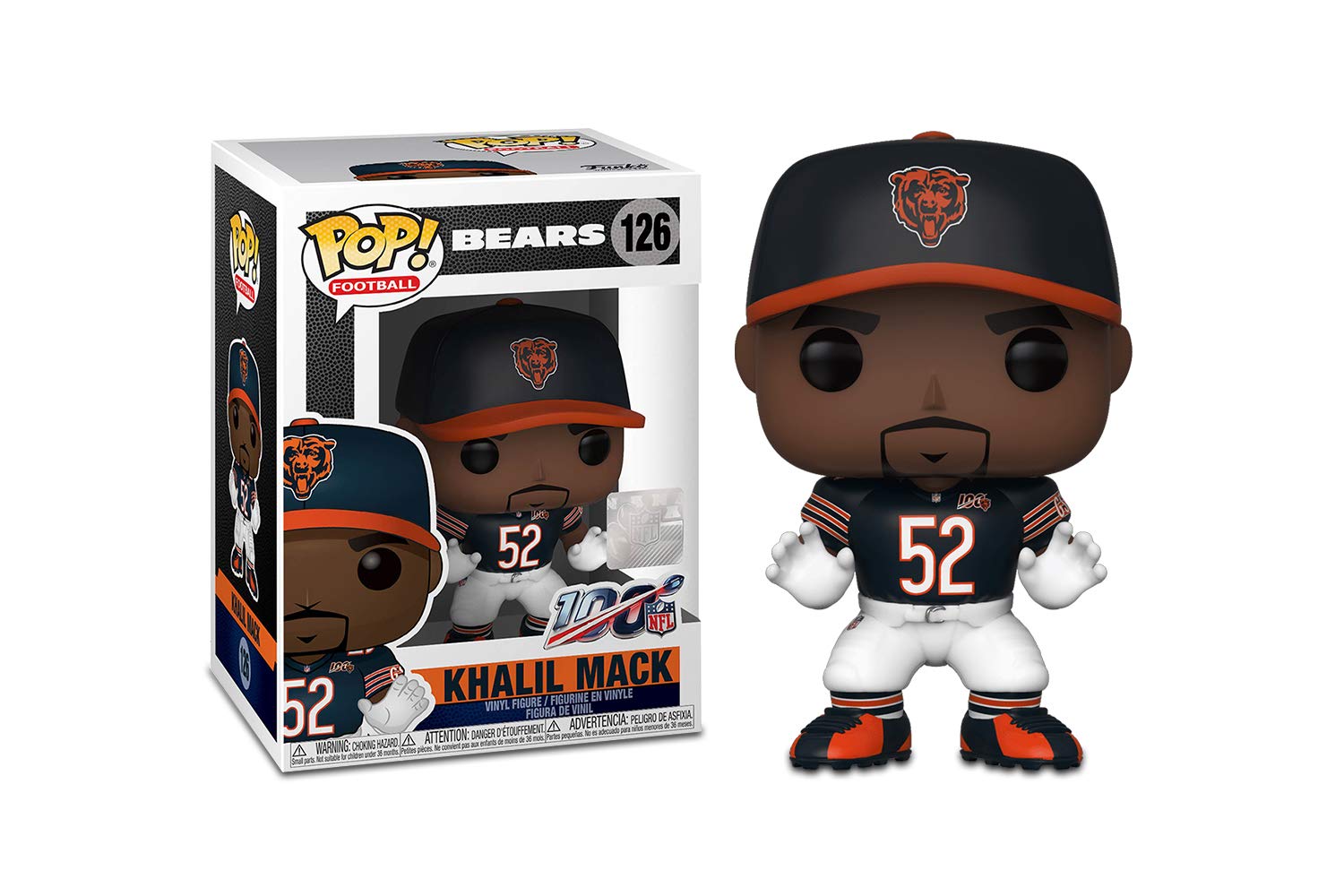 Funko 42872 POP. Vinyl: NFL: Bears - Khalil Mack (Home Jersey) Collectible Figure, Multicolour