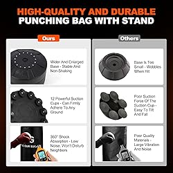 Punching Bag with Stand 5 in 1 Adjustable Height