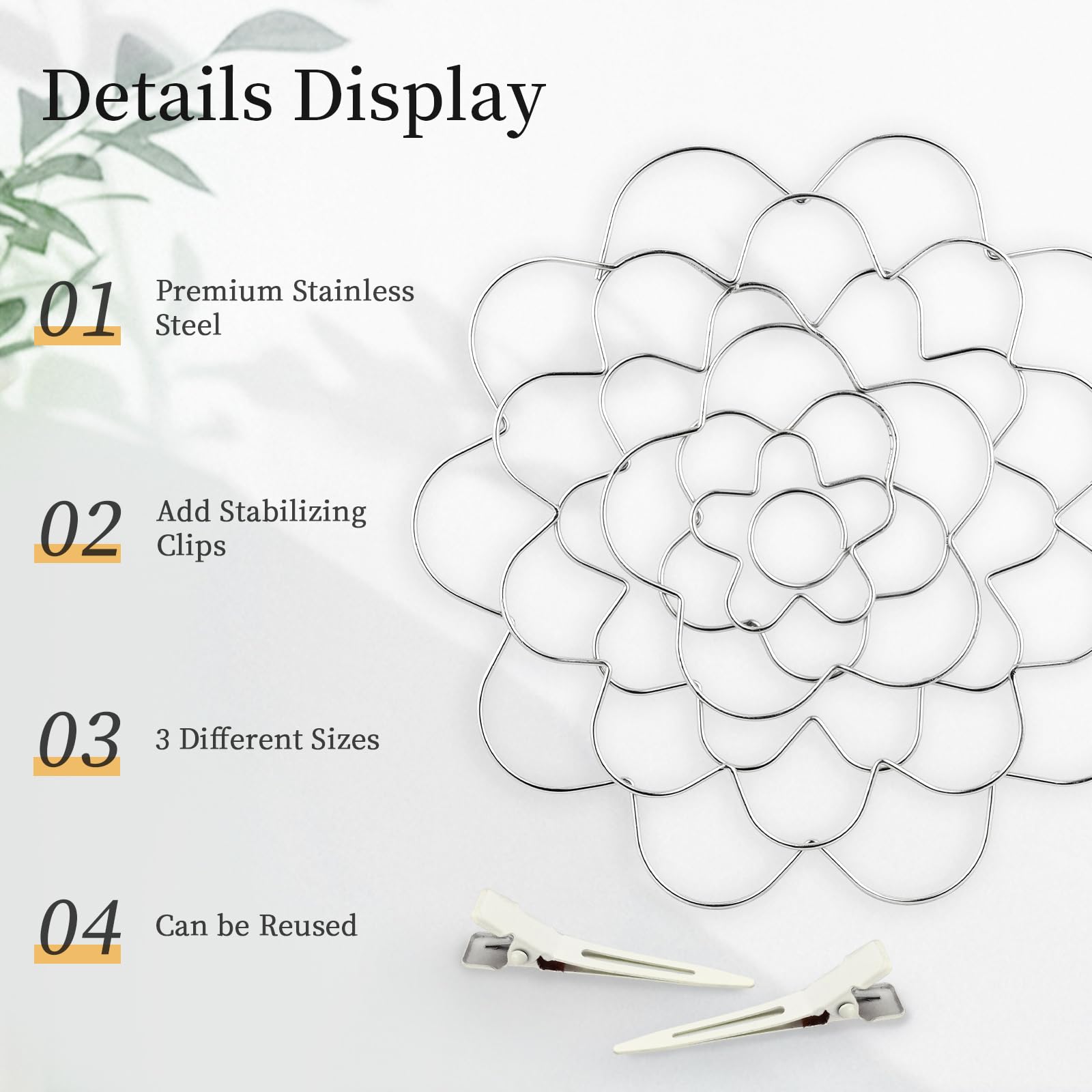 Flower Arrangement Holder, 3Pcs Floral Grid Flower Frog Tool Wire Arranger Twist for Vase Floral Stems Bouquets Plant Fixation