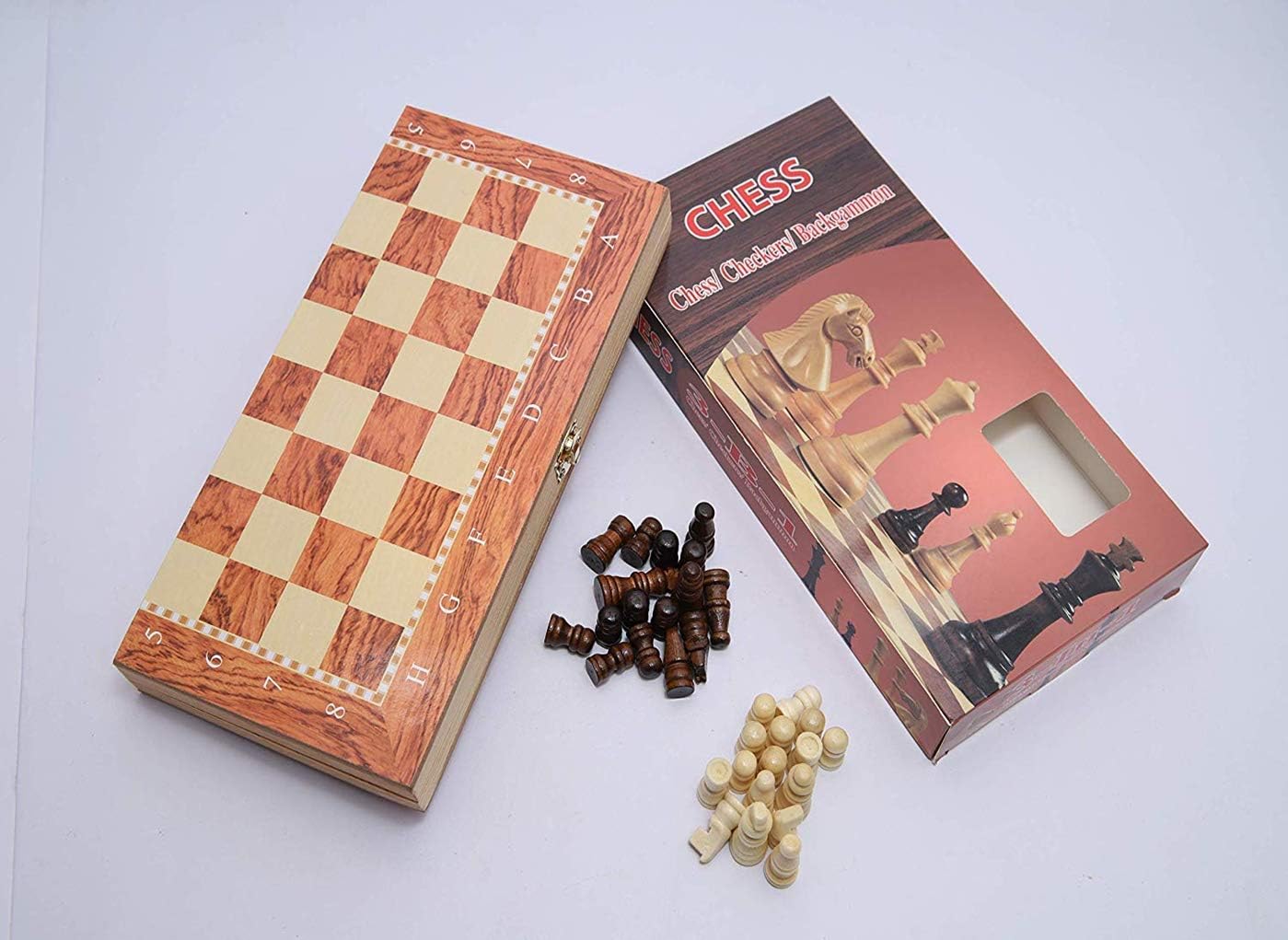 Pinnappo 3 in 1 Board Games for Children ( Chess , Checkers & Backgammon )