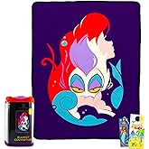 Disney The Little Mermaid Fleece Blanket Set - Bundle with 62" x 90" Soft Ariel Throw Plus Bookmark, More | Little Mermaid Blanket for Kids, Adults