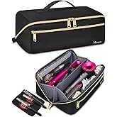 Mancro Hair Tools Travel Bag Compatible with Shark Flexstyle, Wide-open Hot Hair Tool Organizer with Separate Heat Resistant Mat, Hair Accessories Organizer for Straighteners, Curling Iron