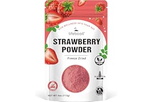 Freeze Dried Strawberry Powder for Baking,Vegan,Non-GMO,Gluten Free,No Additives and Preservatives,4oz