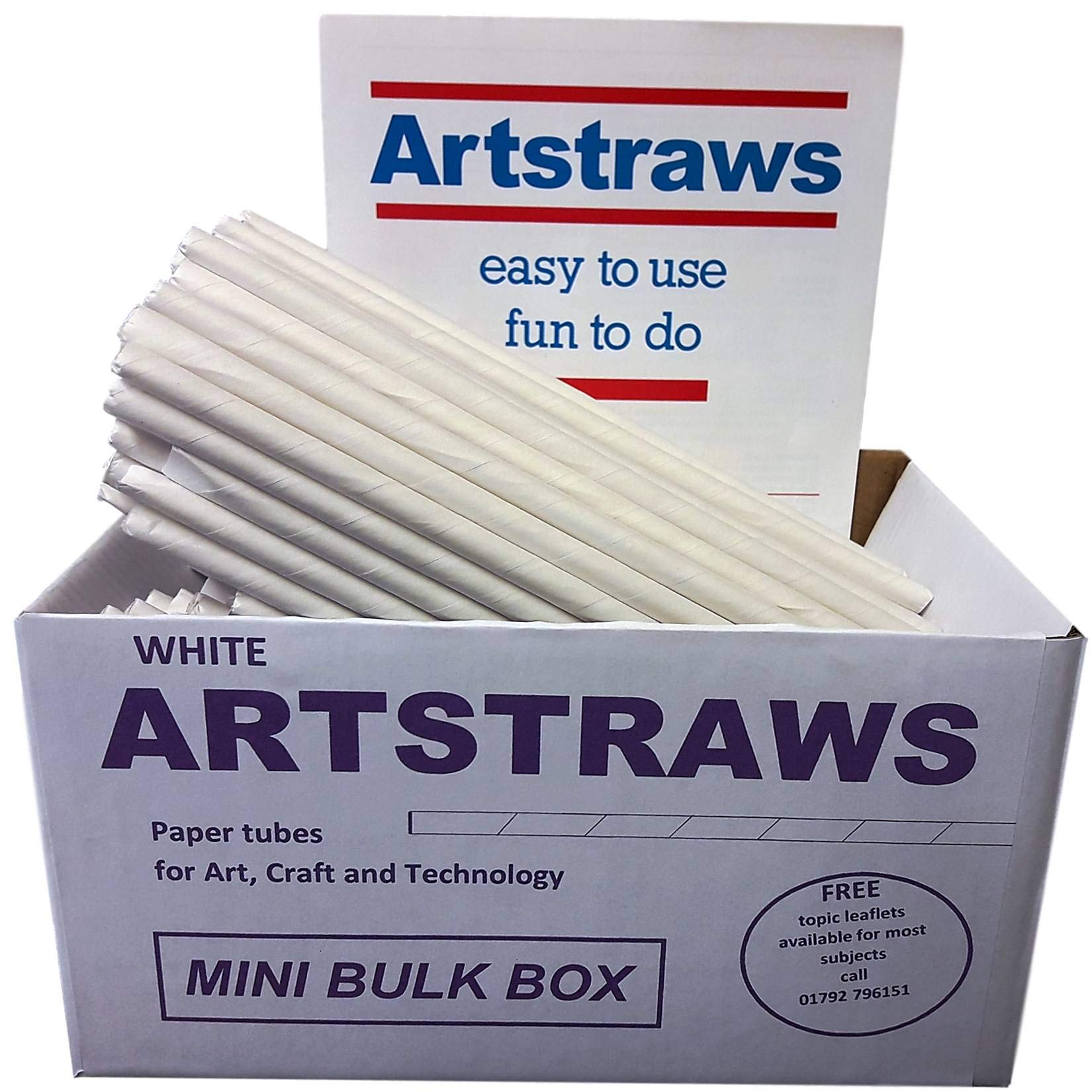 Artstraws White Paper Straws School Pack Art Straws 6mm